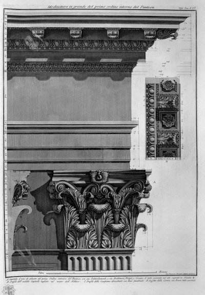 Pantheon, tav. XXI da Francesco Piranesi